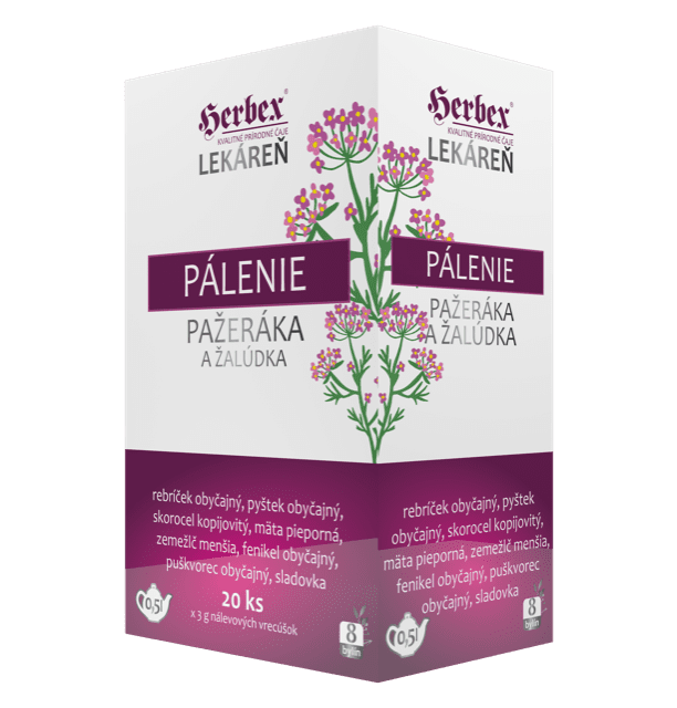 Čaj Pálenie pažeráka a žalúdka