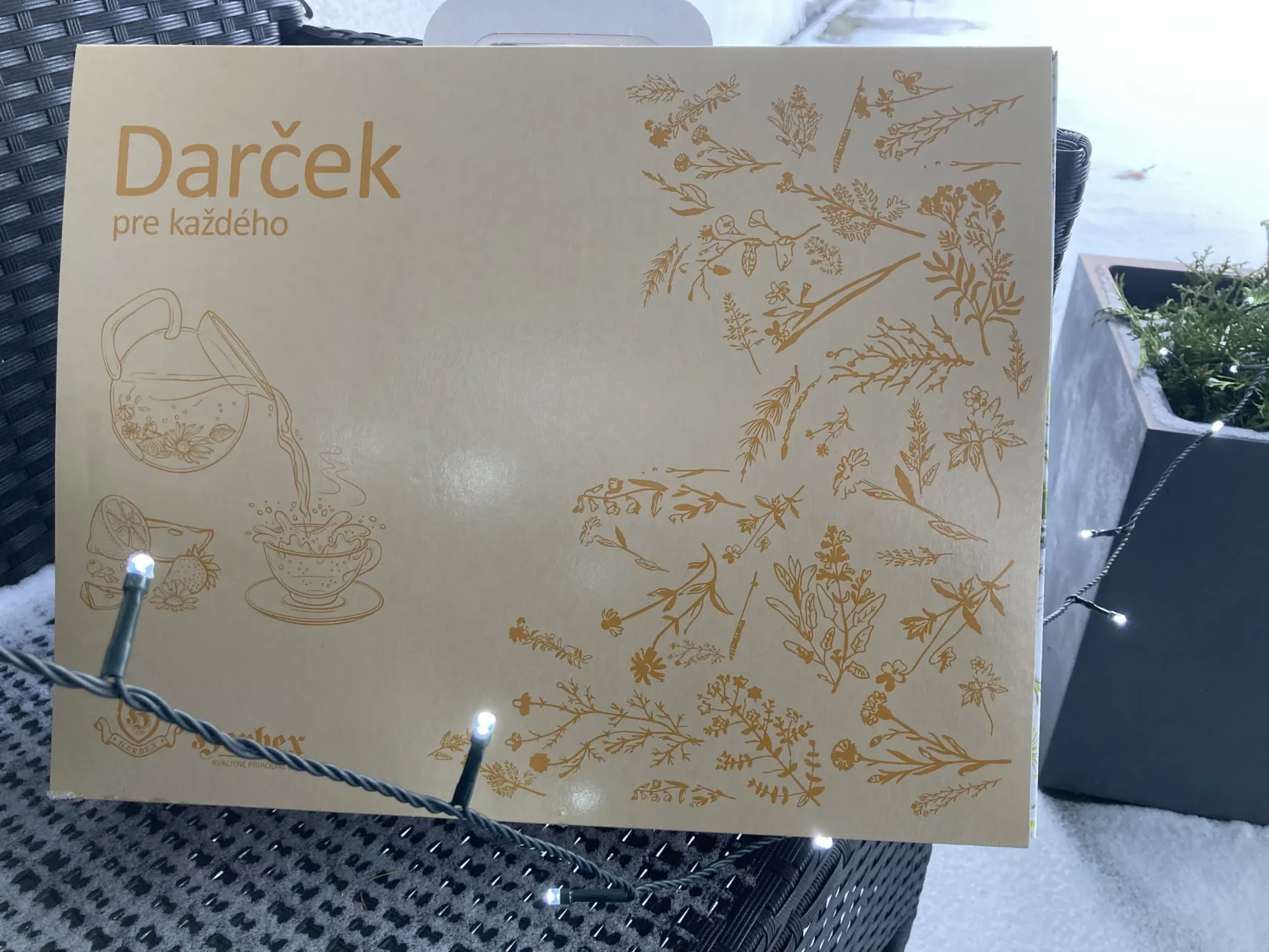 Kufrík na čaje s darčekovým návlekom